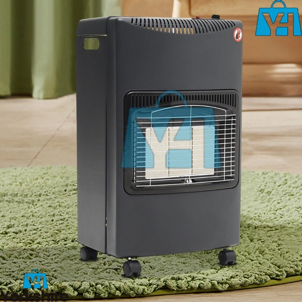 Folding 4.2KW CALOR GAS PORTABLE CABINET HEATER FIRE BUTANE REGULATOR HOSE