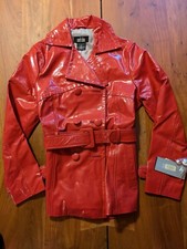 Mark Alan Shiny Red Leather Jacket Women's Size M