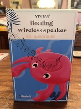 Vivitar Floating Wireless Bluetooth Speaker Pink Crab IPX5 Water Resistant