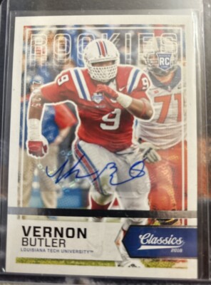 VERNON BUTLER 2016 PANINI CLASSICS #213 ROOKIE AUTOGRAPH AUTO RC /25 Panthers