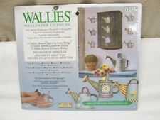 25  WALLIES WALLPAPER CUTOUTS #12927 DEBBIE MUMM WATERING CANS