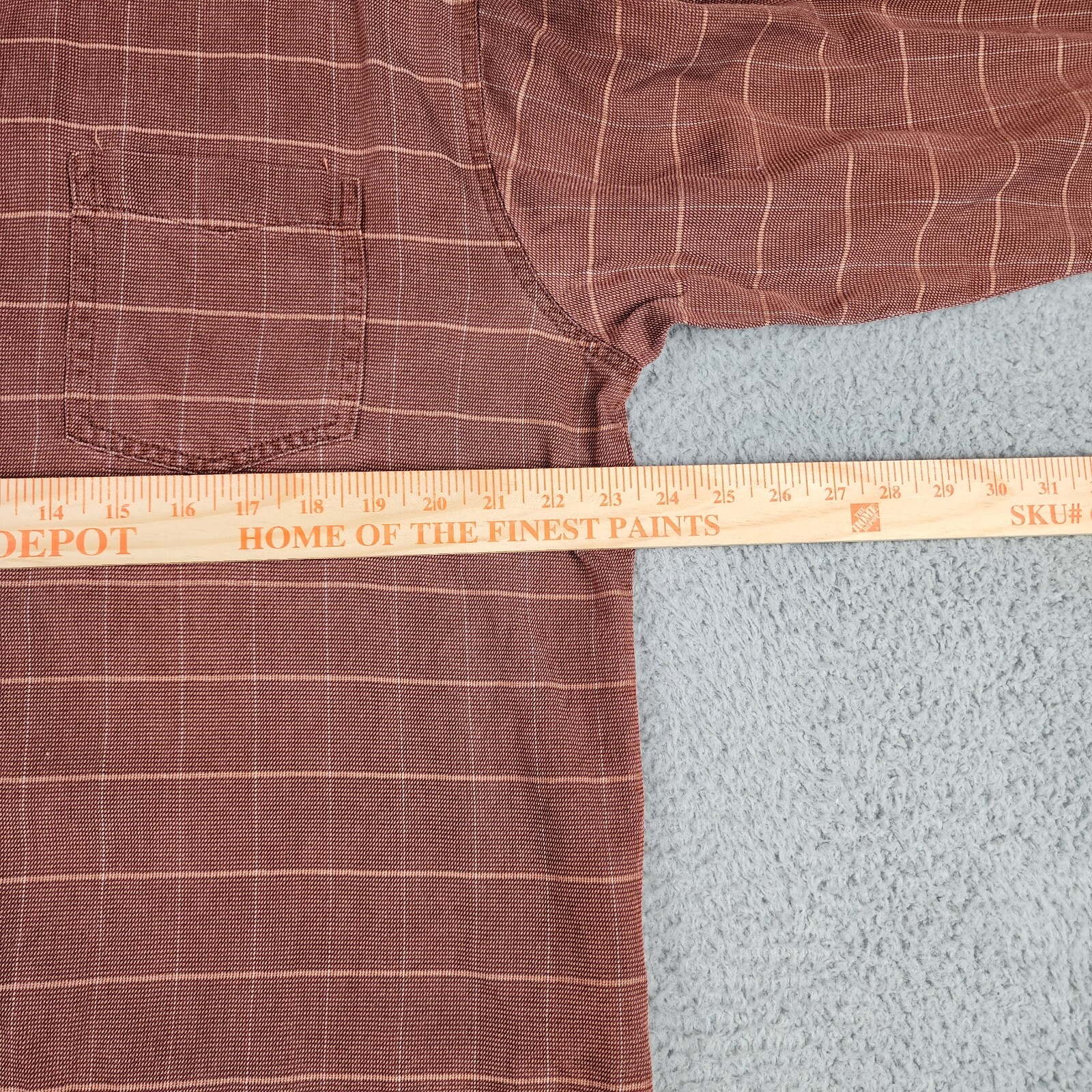 True Grit Shirt Mens Extra Large Brown Orange Western Button Up Long Sleeve