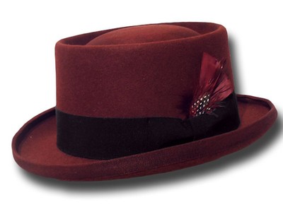 Cappello a lobbia homburg De Gregori bordò | eBay