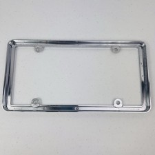 Plain Chrome License Plate Frame Auto Car Accessories Plastic