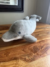 SeaWorld Gray Dolphin Plush 13  Stuffed Animal Large Vintage