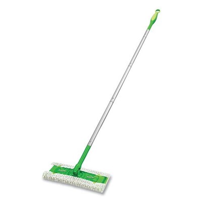 Swiffer Sweeper Mop, 10x4.8 Cloth Head, 46'' Handle, Green/Silver