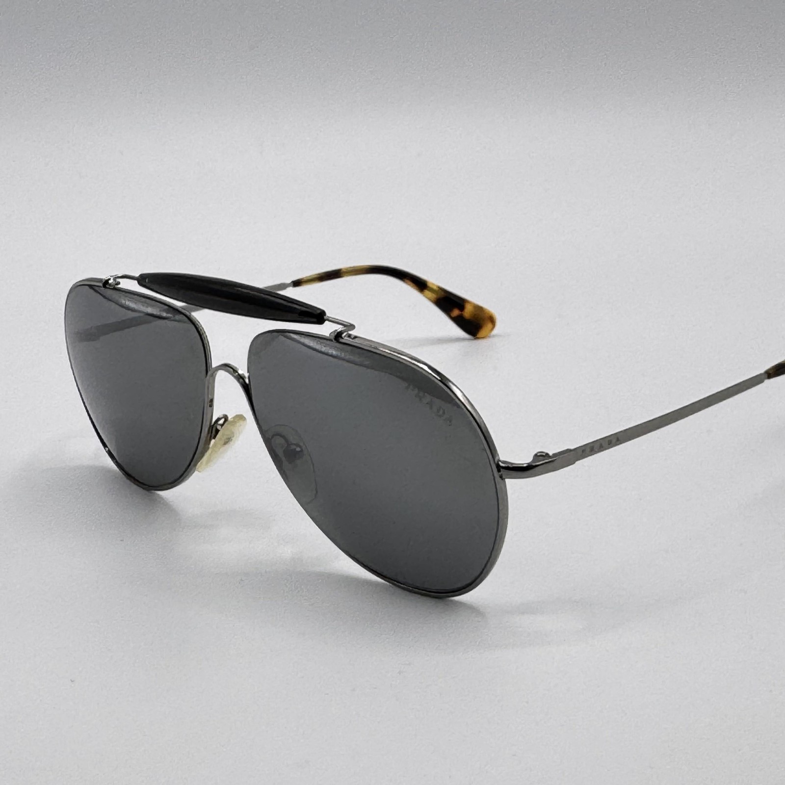 Prada SPR 56S 5AV 7W1 Sunglass Gunmetal Aviator Frame Gray Lens 59-13-140 thumbnail 7