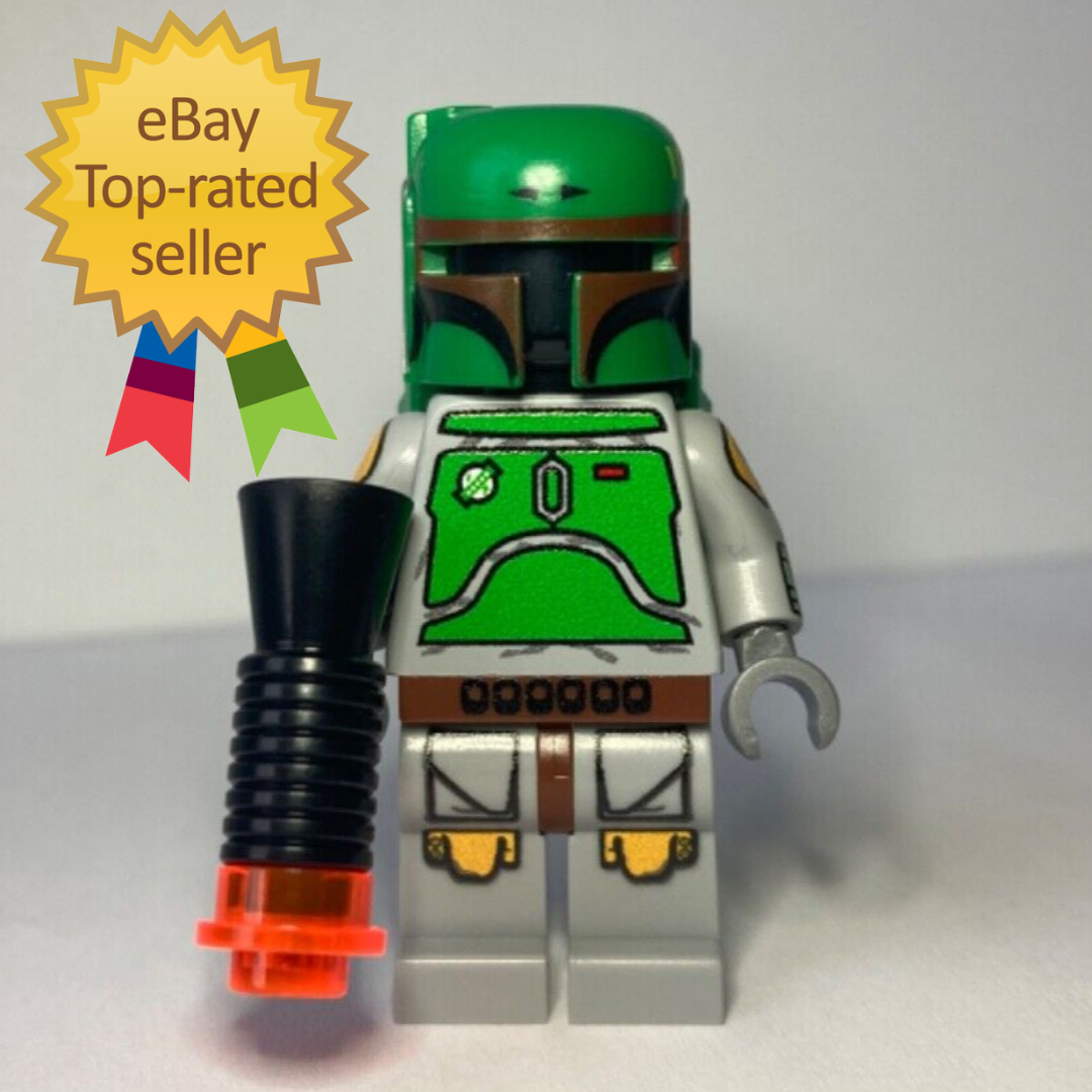 *NEW* REAL LEGO Star Wars Cloud City Boba Fett Custom Minifigure 10123  (BLASTER)