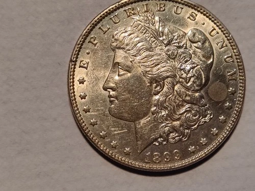 1899 Morgan Silver Dollar Strong details AU only 330K minted