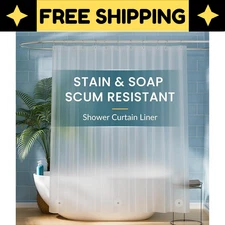 Extra Long Shower Curtain Liner 72 X 84 Clear Plastic Shower Liner PEVA Waterpro