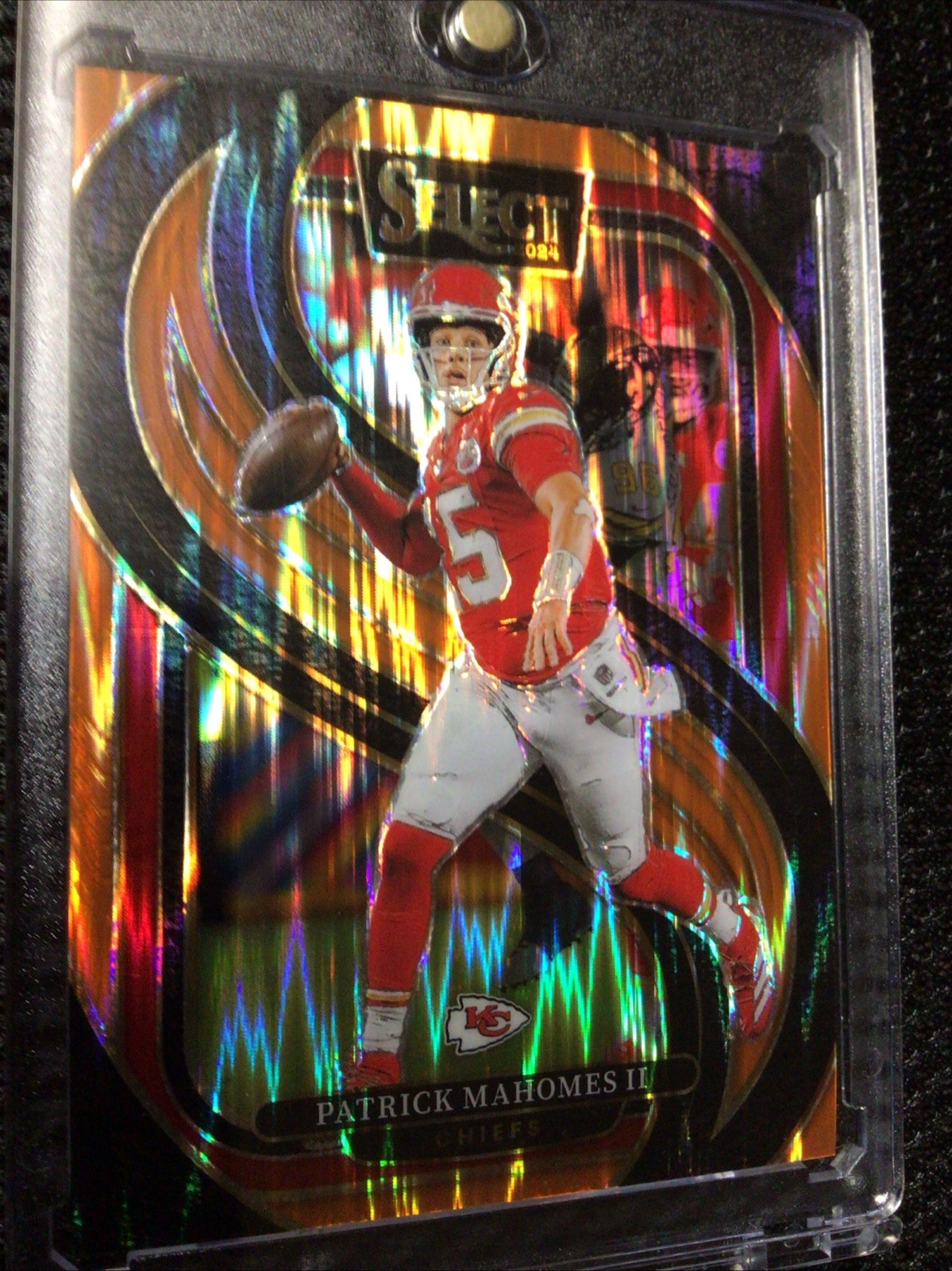 2024 Panini Select Patrick Mahomes II Premier Level Orange Shock Prizm 103 /399