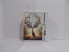 1000 Piece Jigsaw Puzzle Deer with Tree Antlers Fantasy Forest Art   Used