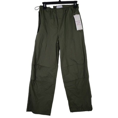 Vanilla Star Parachute Pant Sz XS Juniper Green Joggers Relaxed Utility Wide Leg