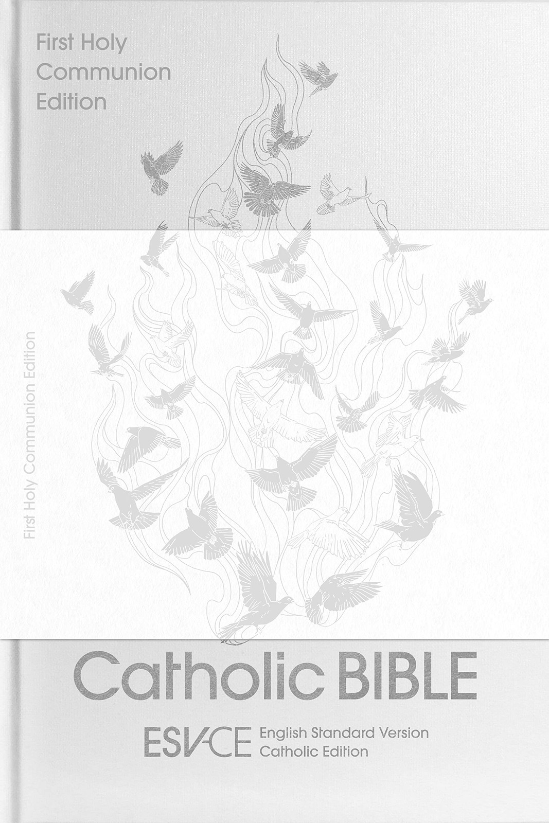 Spck Publishing White/Silver Esv-Ce Catholic Bible, First Communion Edition, Hardback, Foiled Cover, British Liturgical Bible, Esv-Ce, Hardback, Standard Size: English Standard Version – Catholic Edition - Image 2