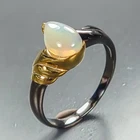 Fine Art jewelry Natural Opal Ring 925 Sterling Silver Size 7 /R471273