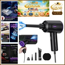 Electric Air Duster Blower for Computer Keyboard PC Laptop 2 Adjustable
