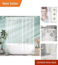Clear 70x72 Shower Liner with Magnets - Ideal for Homes Campers