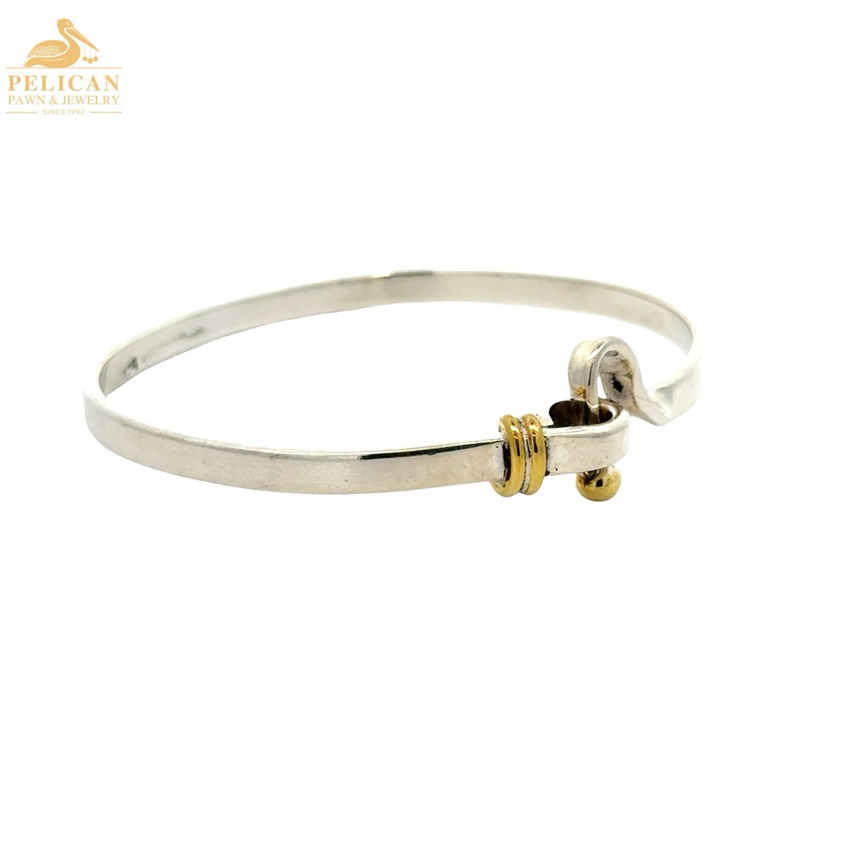 Sterling Silver 925 Solid Bangle 4.1mm Thick (ME)… - image 5