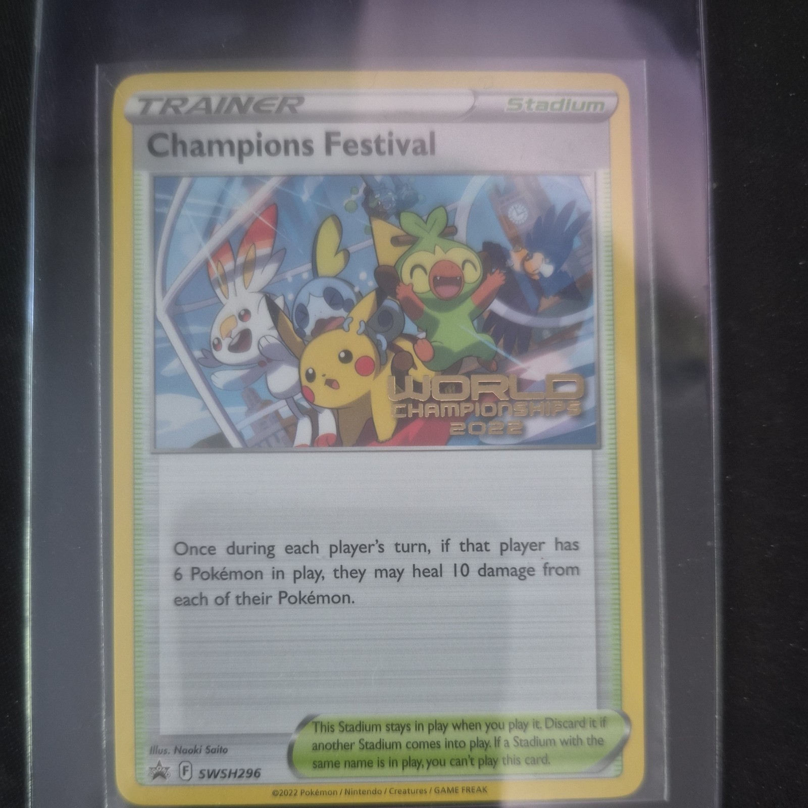 Champions Festival 2022 World Championship ENGLISH Promo SWSH296 NM Pokemon Card