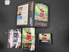 Sega Genesis Fantasia Game Cartridge 1991 Complete CIB, Excellent Condition