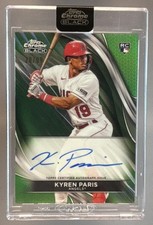 2024 Topps Chrome Black Kyren Paris Auto Green Refractor /99 #CBA-KP RC Angels