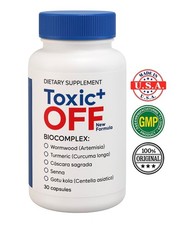 Toxic Off Plus 30 Capsules 1 Month Treatment New Formula Original  Made IN USA