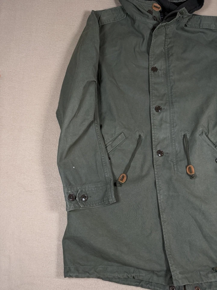 Vintage J.Crew US Army Cold Weather Fishtail Parka Jacket Mens Size Medium - Image 2 of 4