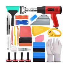 NEWISHTOOL Vinyl Wrap Tool Kit with Heat Gun, Car Wrap Kit, Felt Squeegee, Tu...