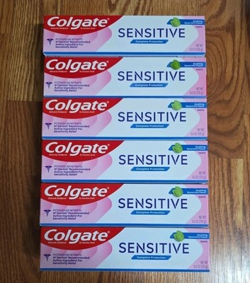 Lot of 6,  Colgate Sensitive Toothpaste, Complete Protection, Mint - 6oz