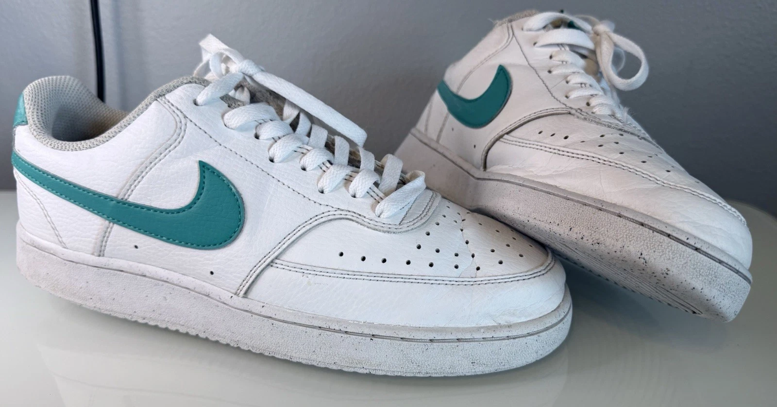 Nike Court Vision Low Next Nature White Clear Jade da uomo taglia 9 (DH2987 109)
