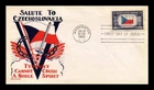 DR JIM STAMPS US COVER CZECHOSLOVAKIA OVERRUN COUNTRIES FDC KNAPP FLEETWOOD