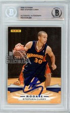 Stephen Curry 2009-10 Panini Autograph Rookie Card #307 BAS. rookie card picture