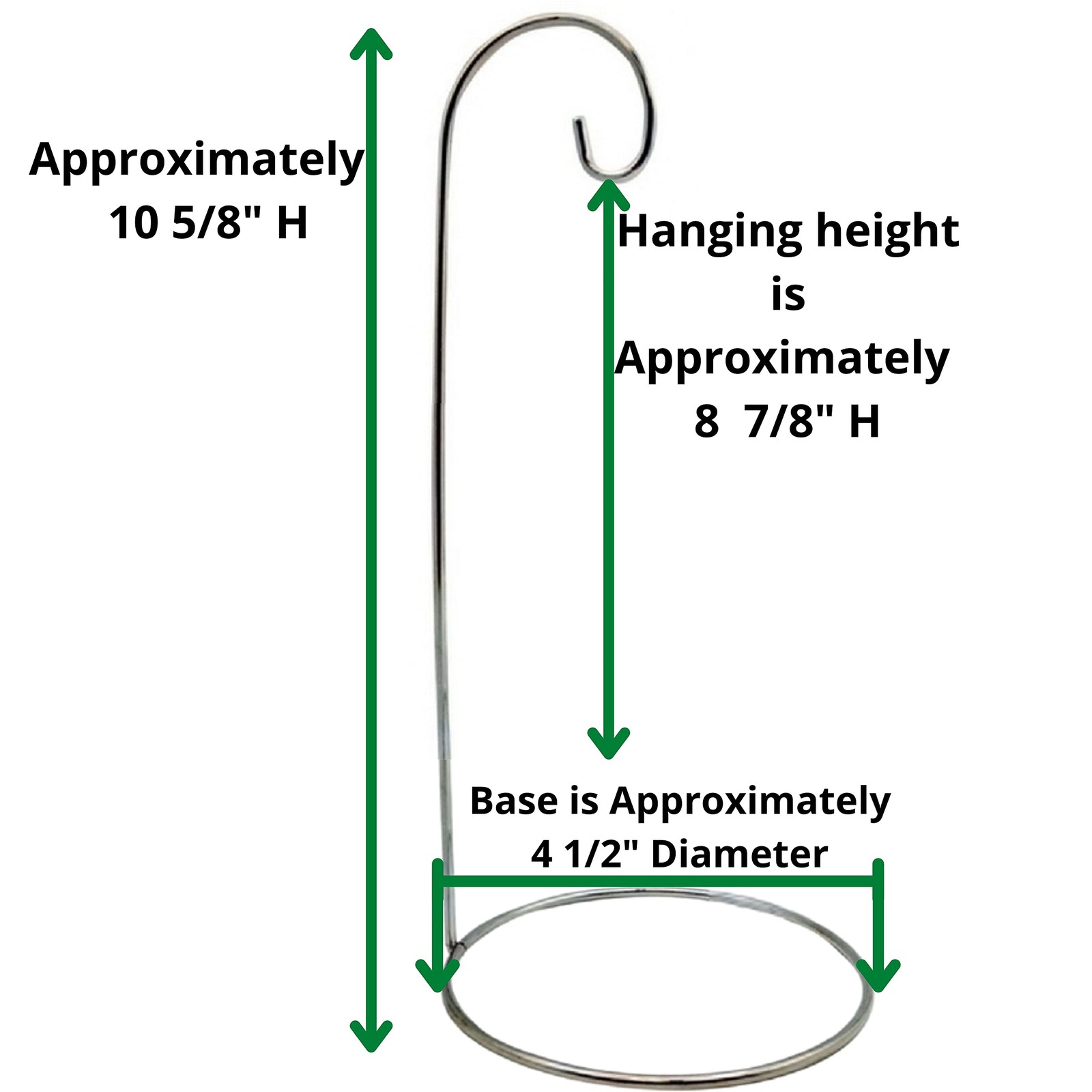 Ornament Stands - Set of 8 Silver Christmas Holders - Chrome Finished Metal 1...