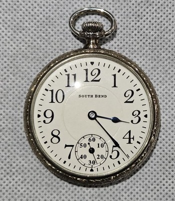Taschenuhr South Bend 21 Jewels Studebaker Doppelroller Gold gefüllt 14 Karat
