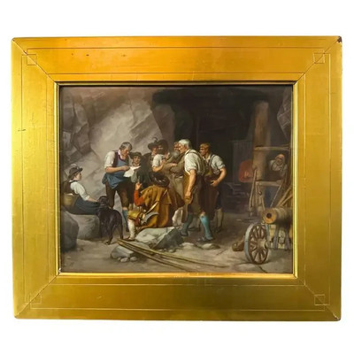 ''Vor Den Aufstand 1809 in Tirol  KPM Painted Porcelain Plaque
