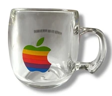 Vintage Apple Computer Mug Acrylic Rainbow Power To Be Your Best