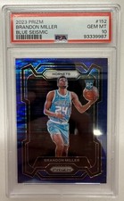 2023-24 Brandon Miller Blue Seismic PSA 10 /99 RC Rookie