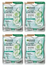 Garnier Anti-Fatigue Hyaluronic Cryo Jelly Icy Cucumber Sheet Face Mask 4 x 27g