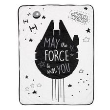 Lambs  Ivy Star Wars Millennium Falcon Baby Blanket - White