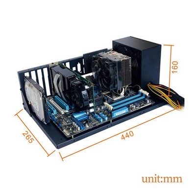 Computer Gehäuse Rahmen Mainboard Mine Rack Ersatzgeräte stabil mit Teilen