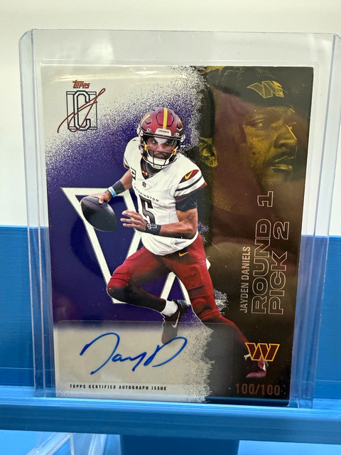 Topps 2024 Signature Class Jayden Daniels #RCA-JD Purple /100 Auto RC