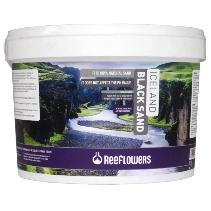 Substrato Professionale ReeFlowers Iceland Black Sand 25kg - 1-2mm Inerte