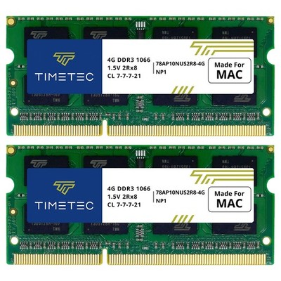 8GB KIT (2x4GB) DDR3 1067MHz PC3-8500 CL7 SODIMM Memory for Mac Book Pro iMac