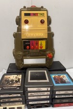 Vintage 1970's MEGO Toy 2-XL Talking Robot With 13 8 Track Tapes NOT WORKING