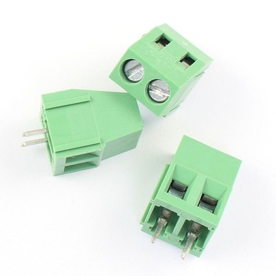 5Pcs 5mm 5.0mm Pitch 2 Pin Straight Screw Terminal Block Connector 300V 10A