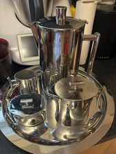 Sambonet Set da tè e caffè in bambù in acciaio inox 