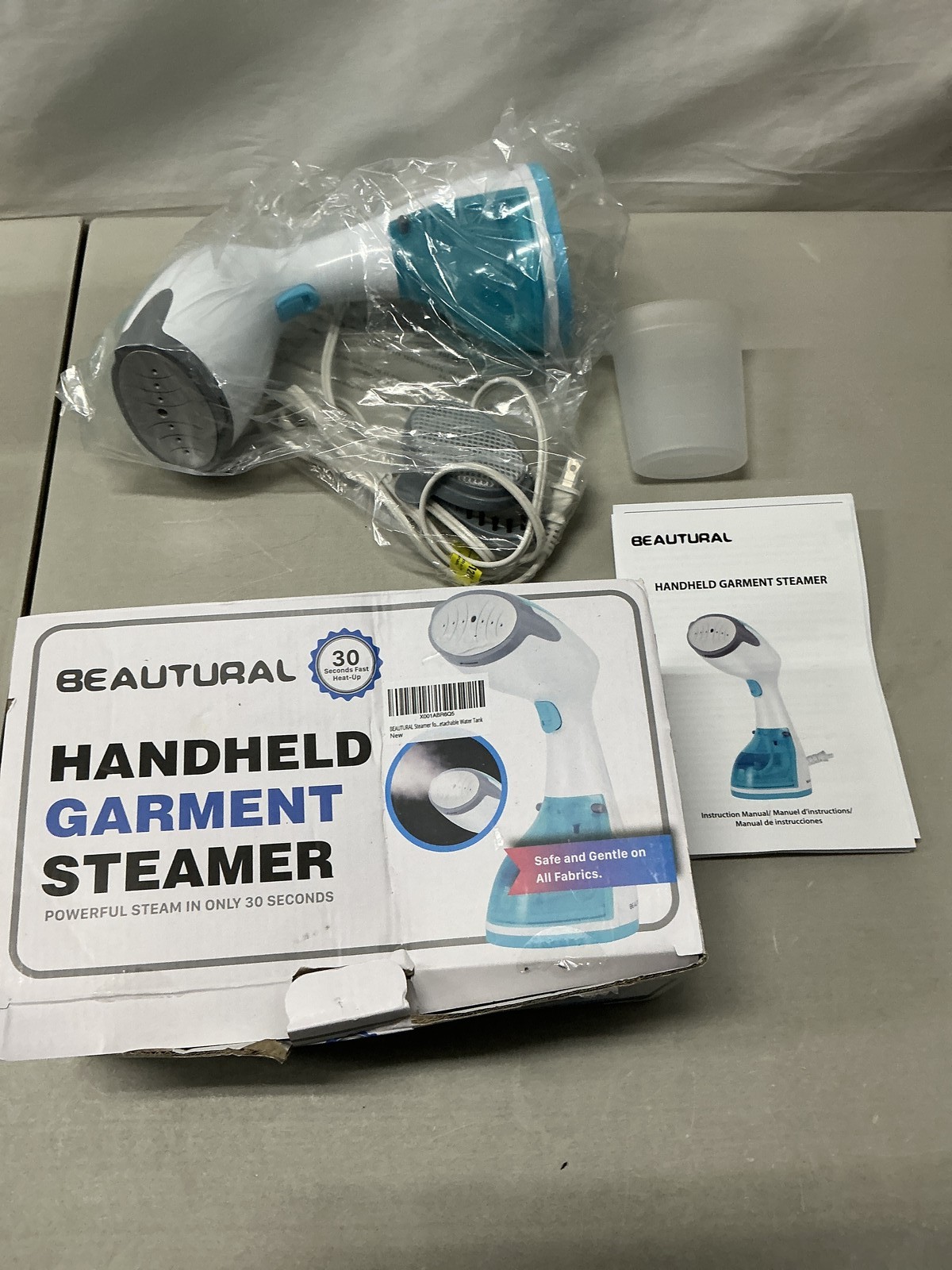 BEAUTURAL Handheld Garment Steamer 30 Seconds