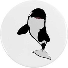 'Curious Orca Whale' Button Pin Badges (BB054591)
