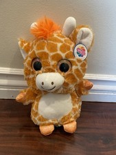 Chubby Giraffe Plush 10" PF-PPG20 Big Glitter Eyes w/Tags Stuffed Animal