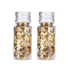 Decorating Flakes, Gold Leaf Cake Decoration Flake Goldlen Toppers Gilding Fo...